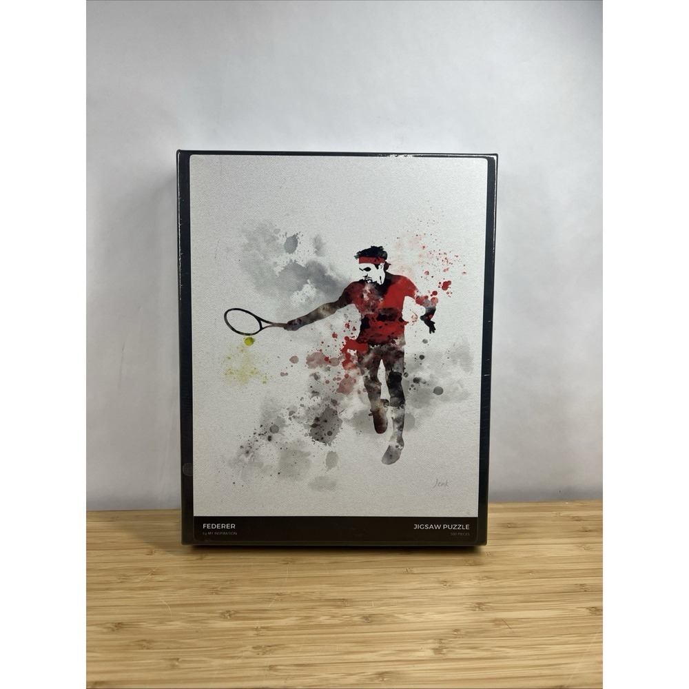 Federer Inspired Tennis Player Art Jigsaw Puzzle 500pc 18x24 New Sealed